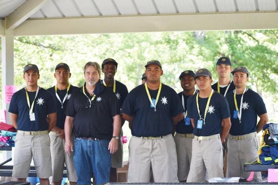 Group of community partners at an outdoor event